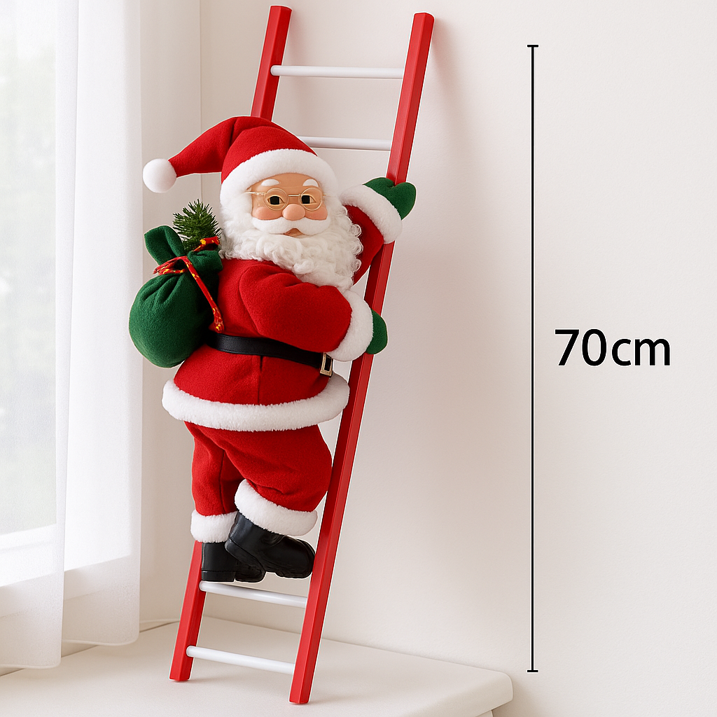 Pai Natal a Subir Escada – 70 cm