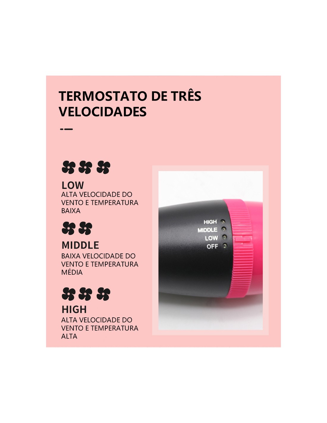 Escova Secador 3 in 1 - QA-T03