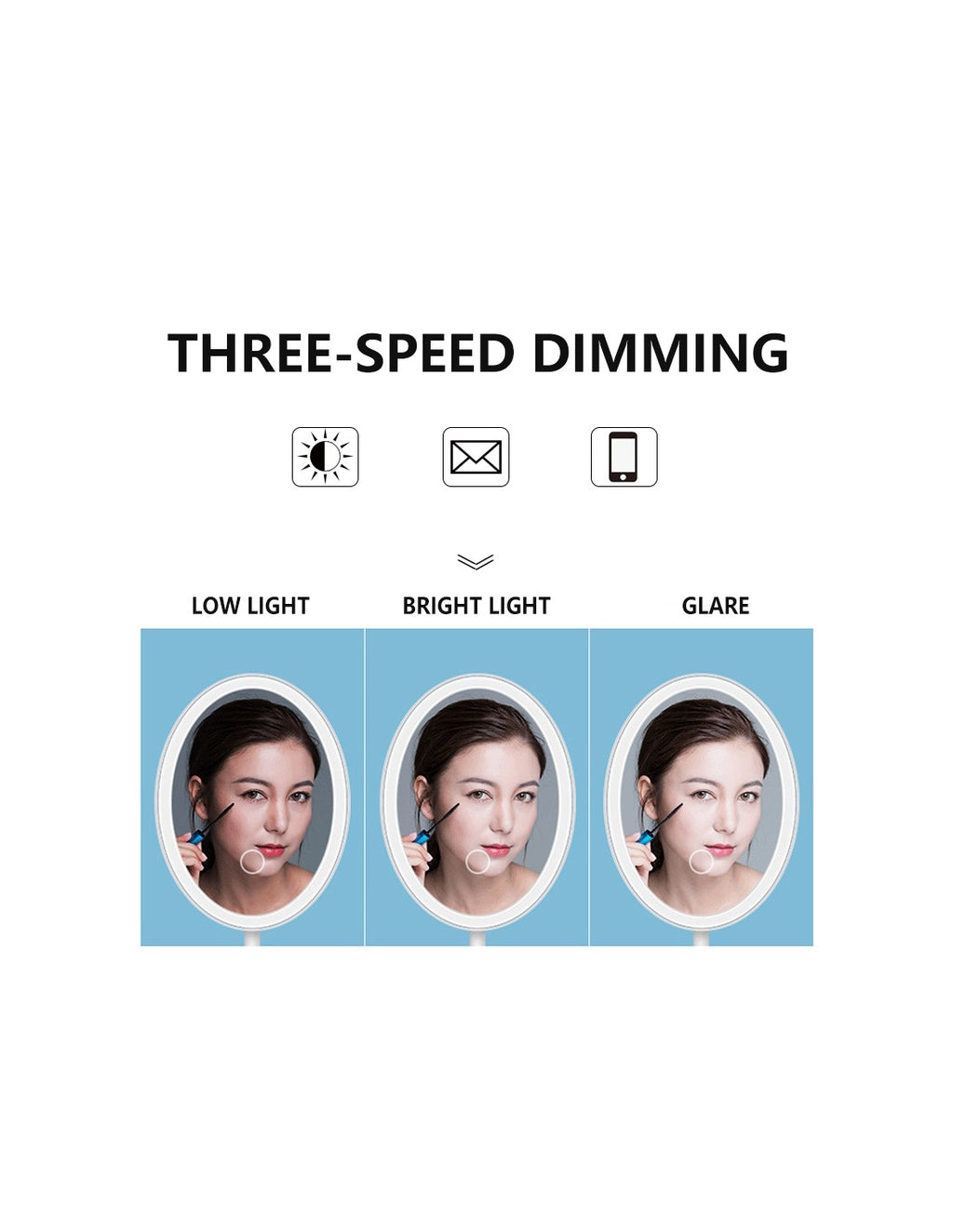 Espelho LED para Maquilhagem QA-T641