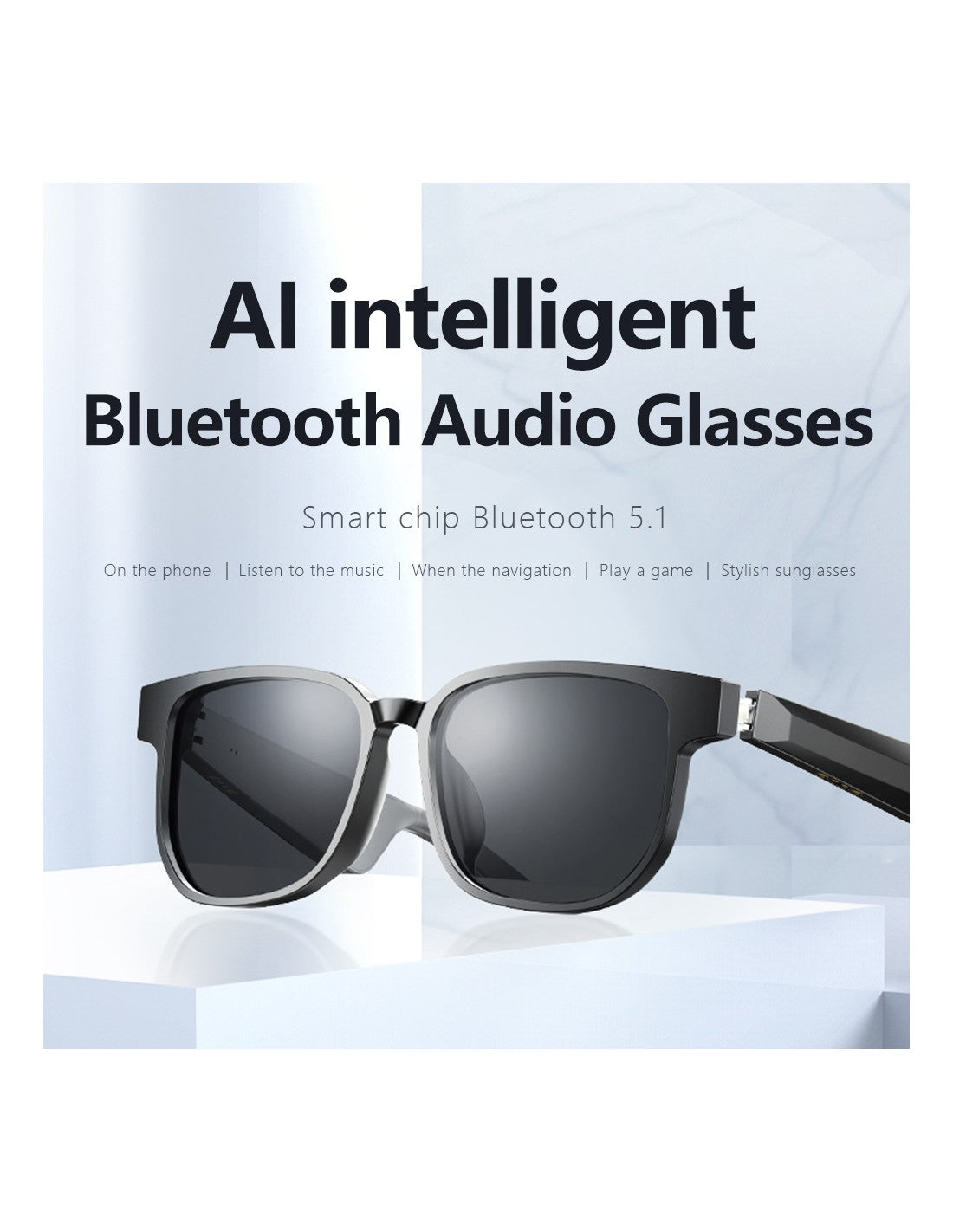 Óculos de Sol Inteligentes com Áudio Bluetooth 5.1