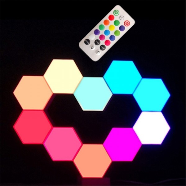 Painel de Luzes LED Hexagonal RGB (3pcs)