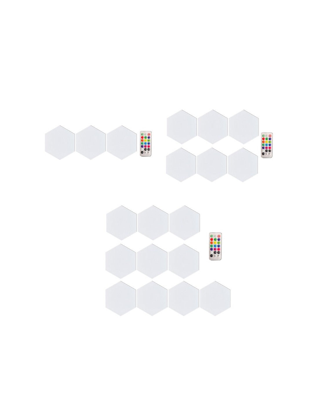 Painel de Luzes LED Hexagonal RGB (3pcs)