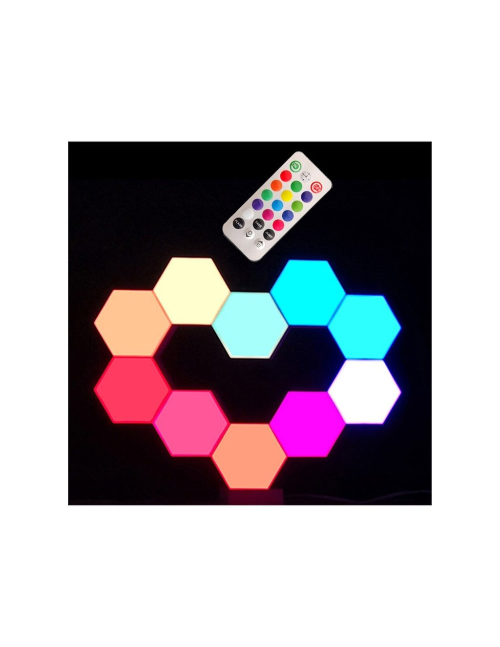 Painel de Luzes LED Hexagonal RGB (3pcs)
