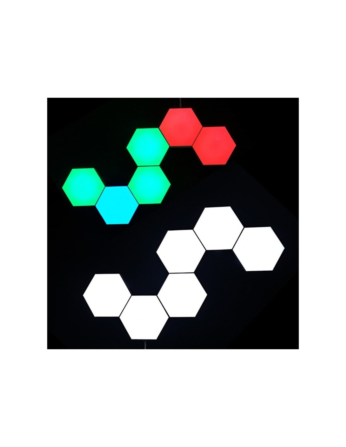 Painel de Luzes LED Hexagonal RGB (3pcs)