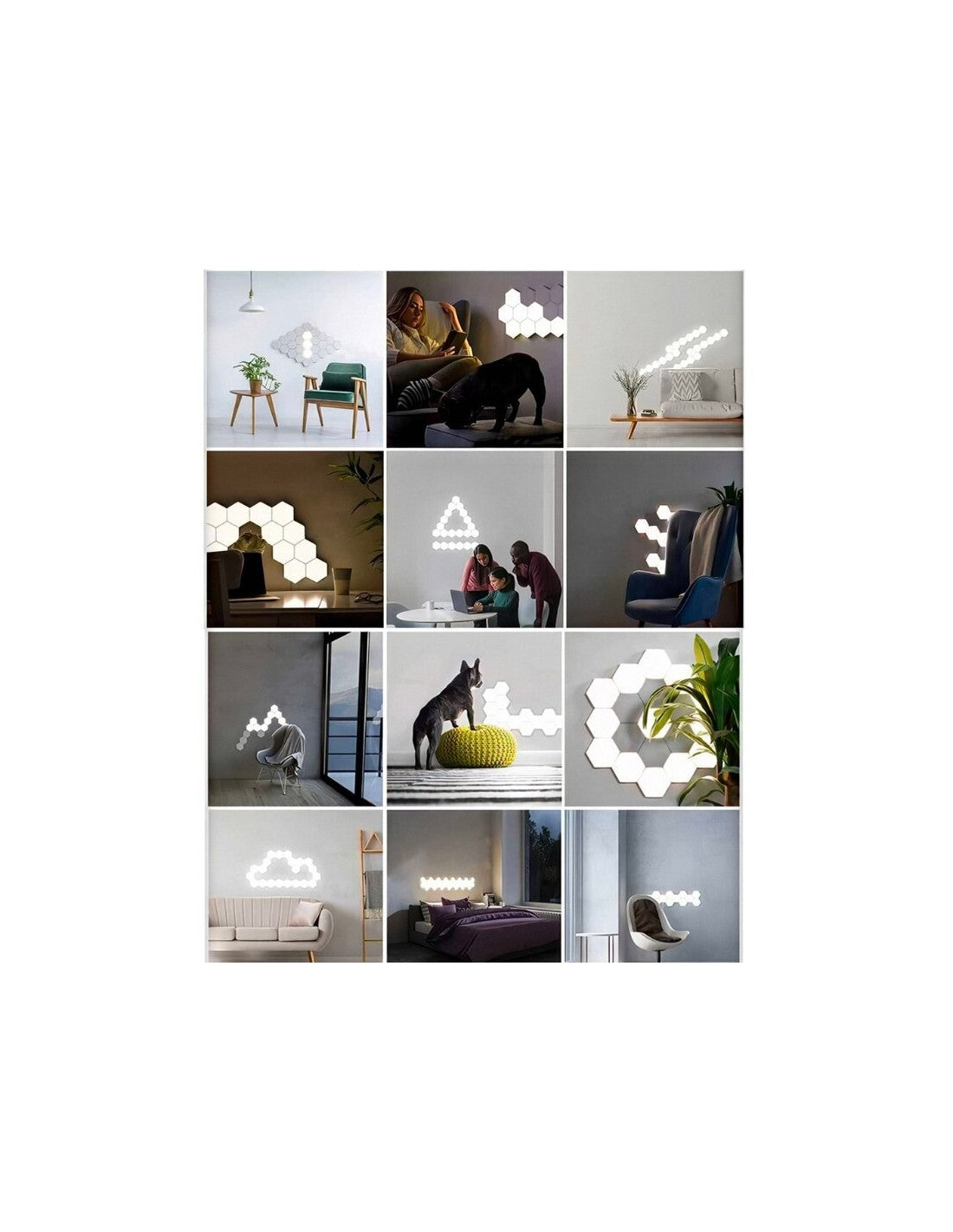 Painel de Luzes LED Hexagonal RGB (3pcs)