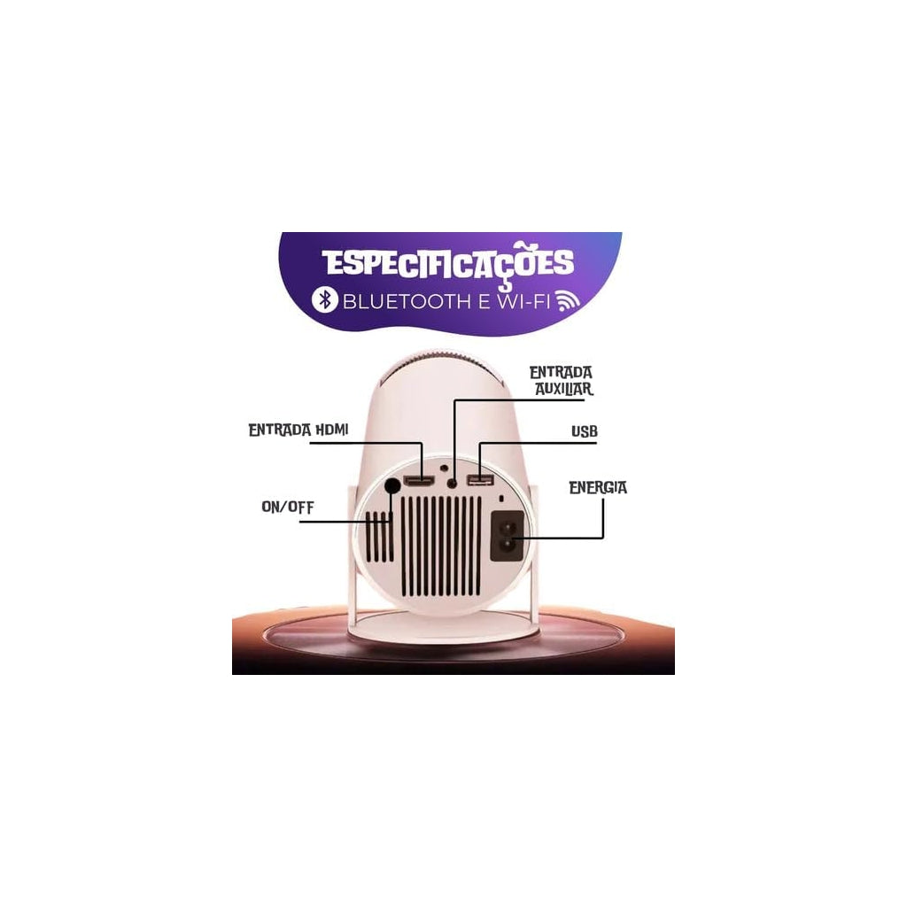 Projetor Portátil HY300 4K Full HD Android 11